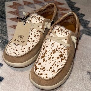 Ariat Brown and Cream Speckled Loafers